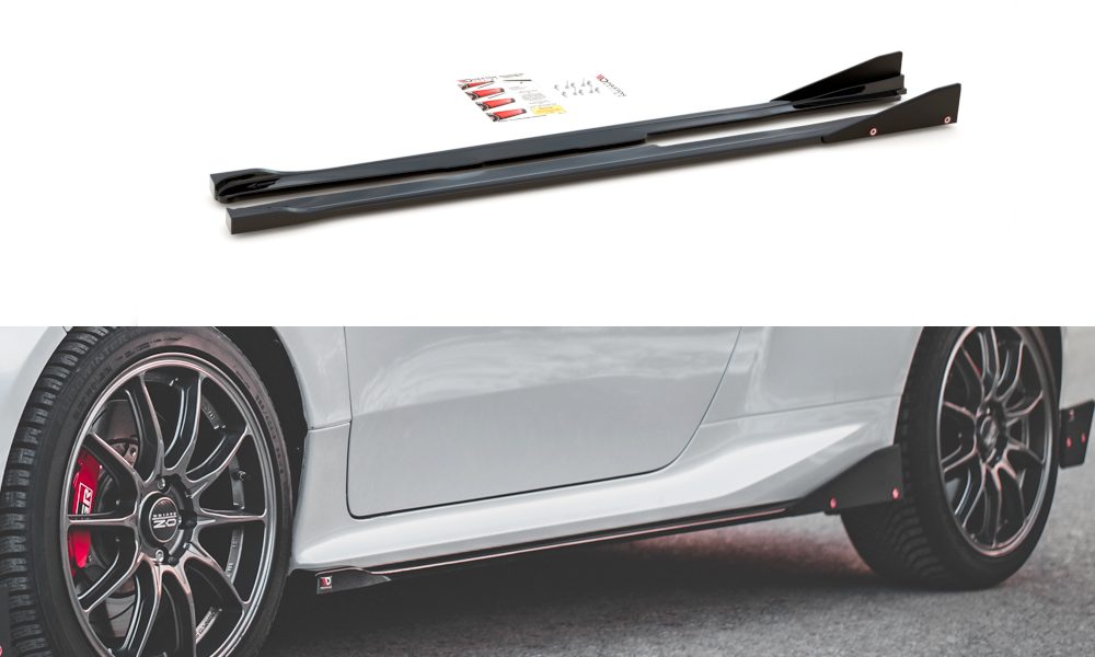 Image of Side Skirts Diffusers + Flaps V.2 Toyota Gr Yaris MK4-NP V2