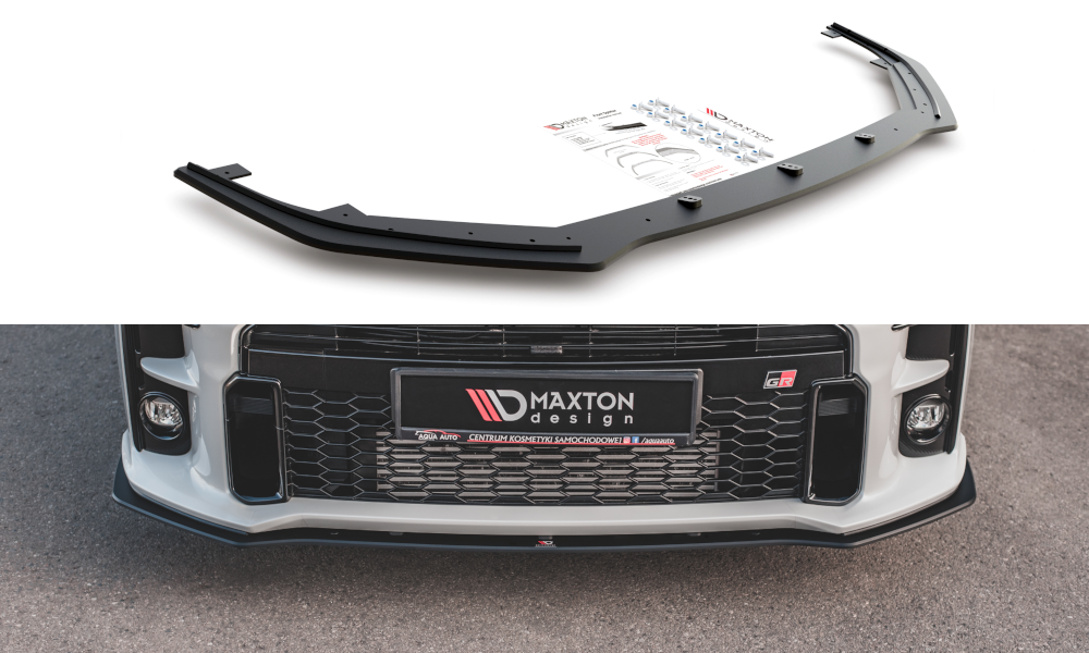 Image of Racing Durability Front Splitter Toyota Gr Yaris MK4-Red Lin