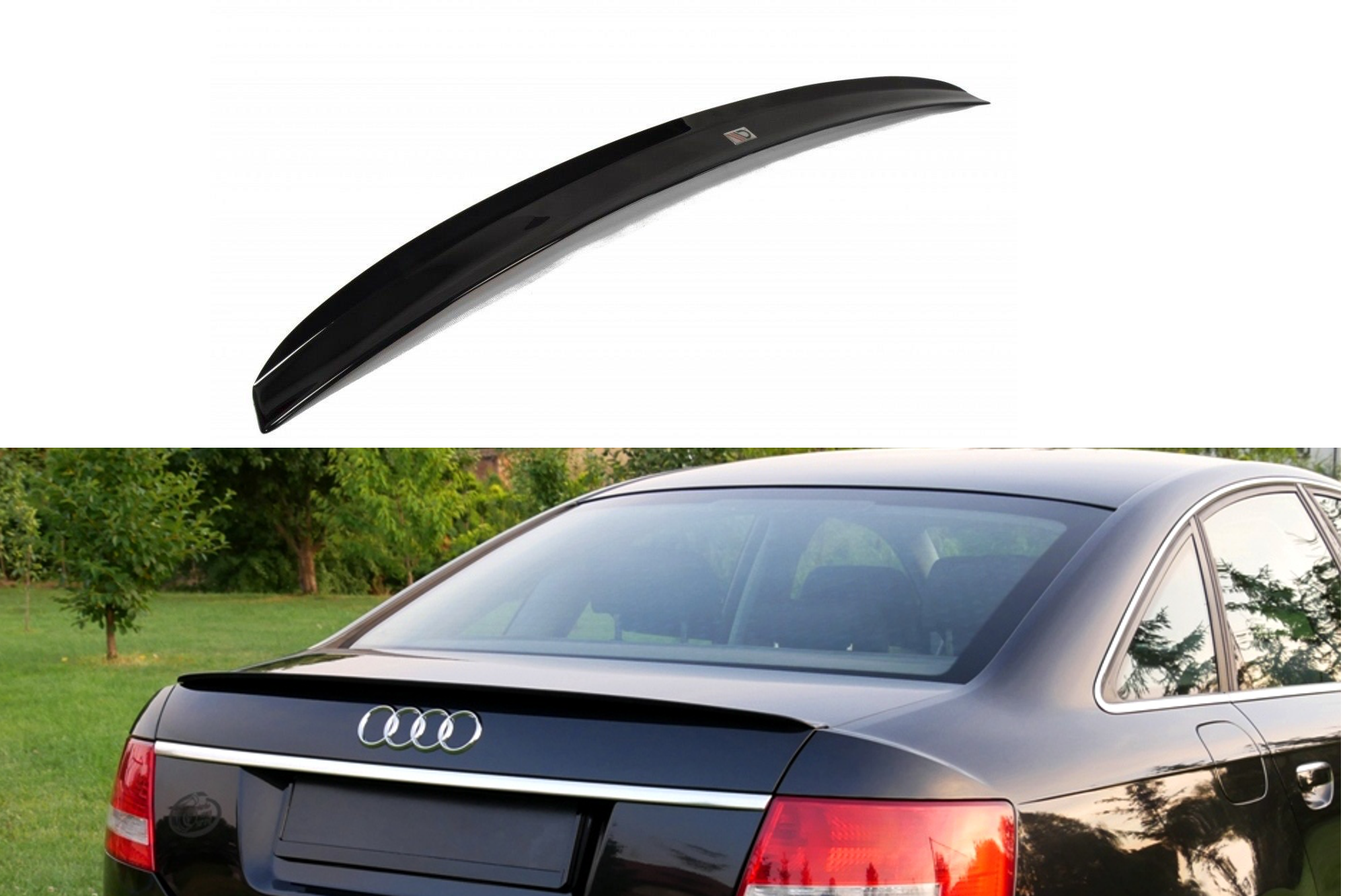Image of Spoiler Cap Audi A6 S-Line C6 Sedan - Gloss Black