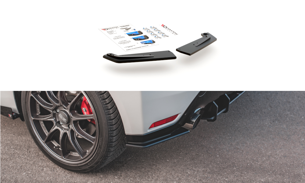 Image of Racing Durability Side Splitters Toyota Gr Yaris MK4-Red Lin