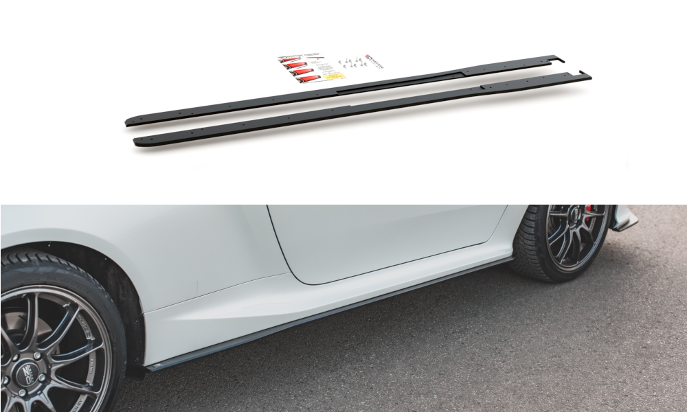 Image of Side Skirts Diffusers Toyota Gr Yaris MK4-Red Line