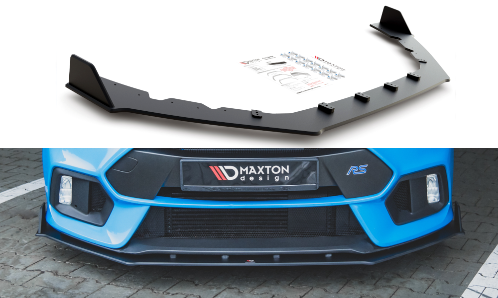 Image of Racing Durability Front Splitter V.2 Ford Focus RS MK3-Zwart