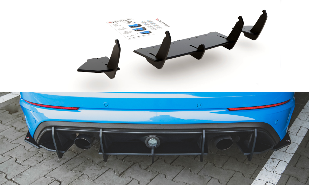 Image of Racing Durability Achter Diffuser Ford Focus RS MK3 - Zwart