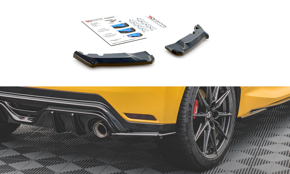 Image of Rear Side Splitters V.3 Toyota Gr Yaris MK4 - Gloss Black