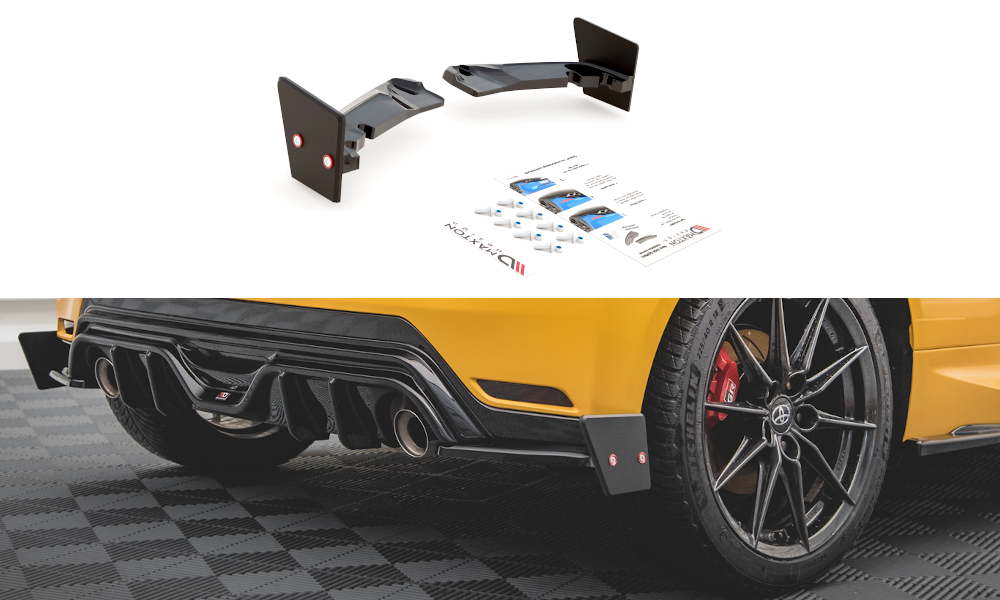 Image of Rear Side Splitters + Flaps V.4 Toyota Gr Yaris MK4-Not Prim V1