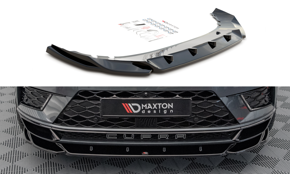 Image of Front Splitter V.2 Cupra Ateca - Gloss Black