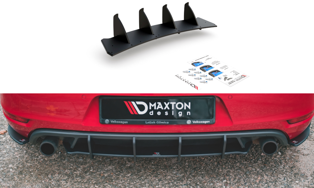 Image of Racing Durability Diffuser V.2 Volkswagen Golf GTi MK6-Black
