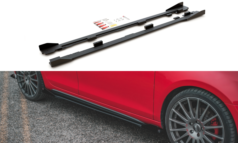 Image of Side Skirts Diffusers+Flaps Volkswagen Golf GTi MK6 -GB V1