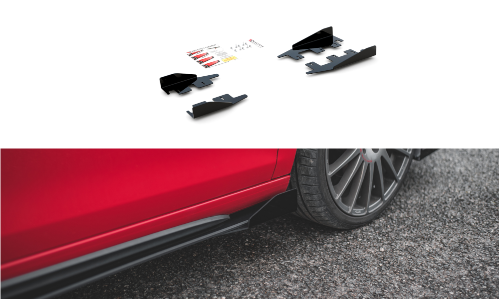 Image of Side Flaps Volkswagen Golf GTi MK6 - Gloss Black
