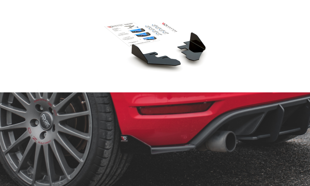 Image of Rear Side Flaps Volkswagen Golf GTi MK6 - Gloss Black