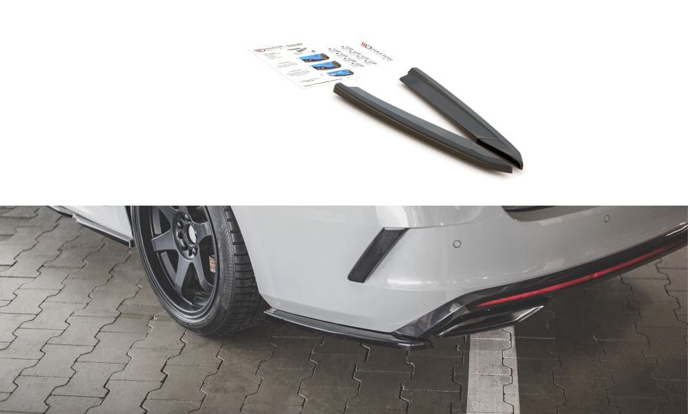 Image of Rear Side Splitters V.1 Skoda Octavia RS MK4 - Gloss Black