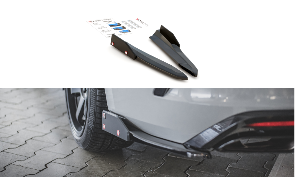 Image of Rear Side Splitters + Flaps V.2 Skoda Octavia RS MK4-Not Pri V2