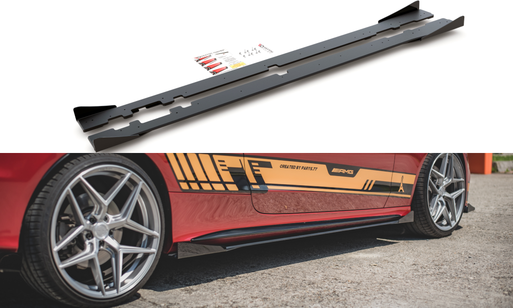 Image of Side Skirts Diffusers+Flaps Mercedes-AMG C43 Coupe C205-GB V2
