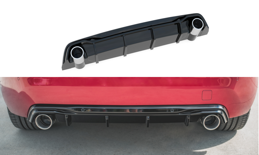Image of Valance+Exh End Imit. Peugeot 308 GT MK2 Fl-Incl. Cee V1