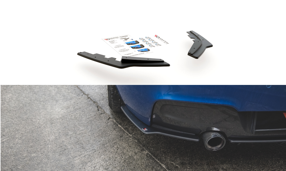 Image of Racing Durability Rear Side Splitters BMW M135I F20-Red Line
