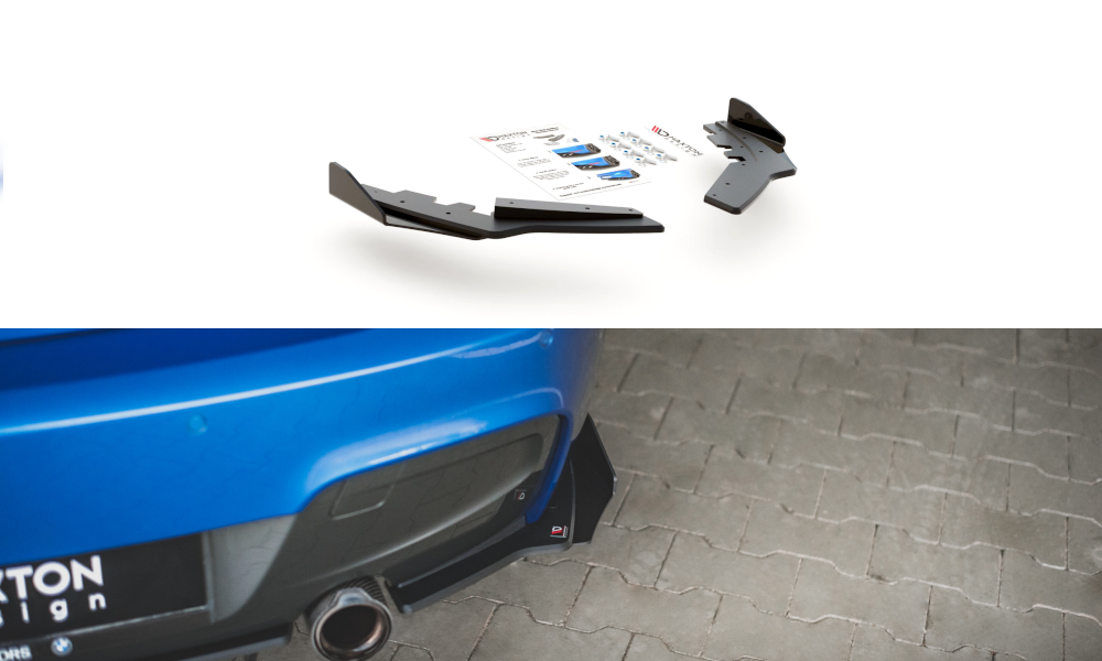 Image of Racing Durability Rear Side Splitters + Flaps BMW M135I F20- V2