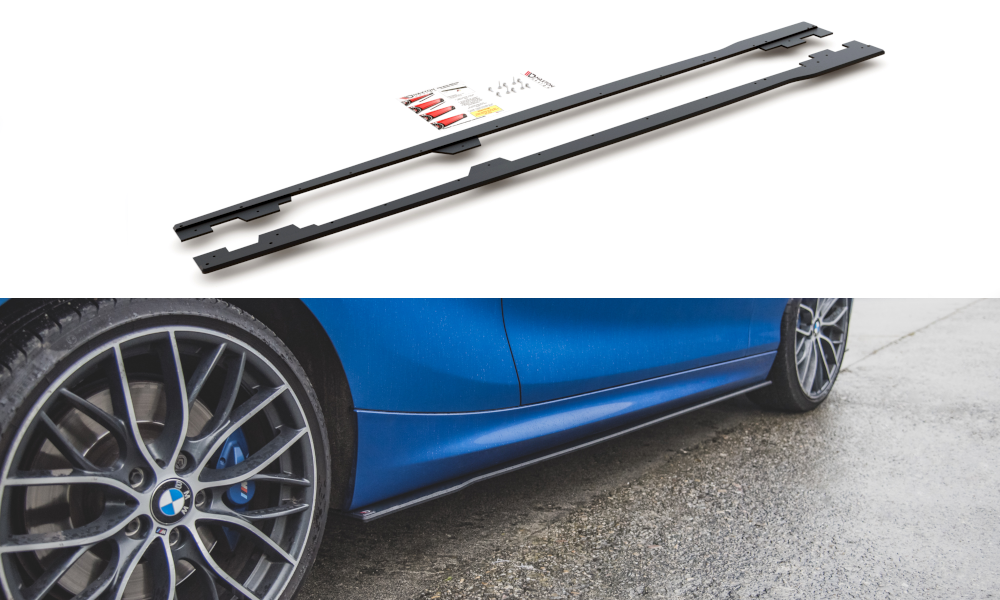 Image of Side Skirts Diffusers BMW 1 F21 M135I/M140I/M-Pack-Black