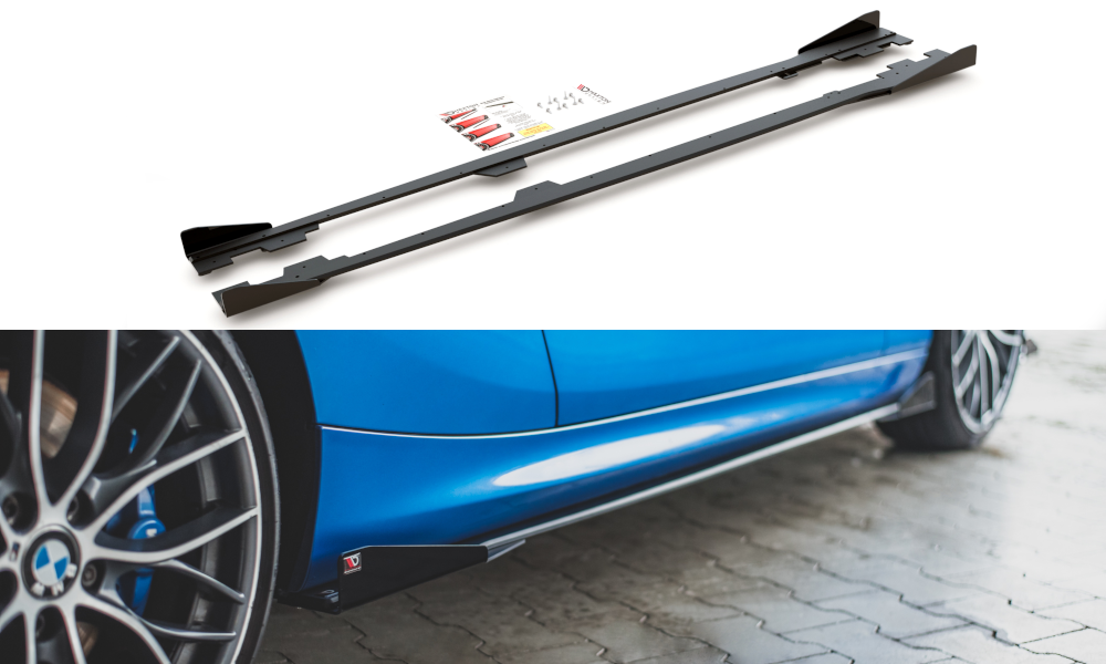 Image of Side Skirts Diffusers+Flaps BMW 1 F21 M135I/M140I/M-Pack-GB V2