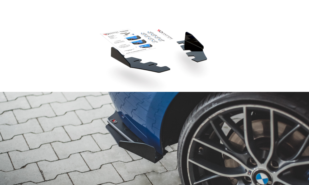 Image of Rear Side Flaps BMW M135I F20 - Gloss Black