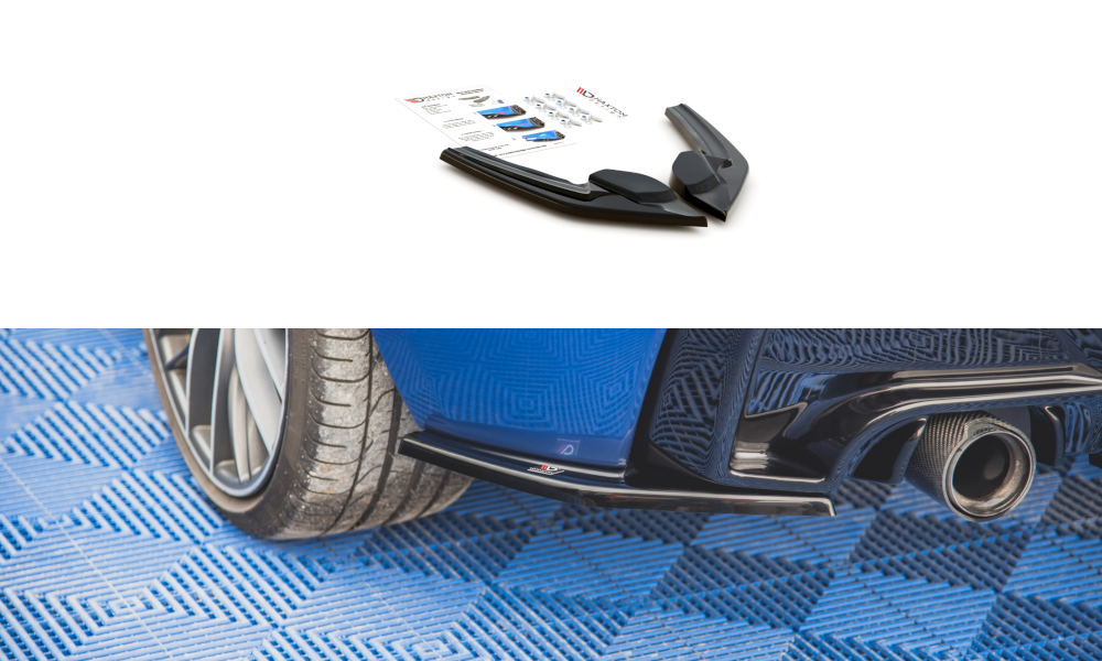 Rear Side Splitters V.2 BMW M135I F20 - Gloss Black