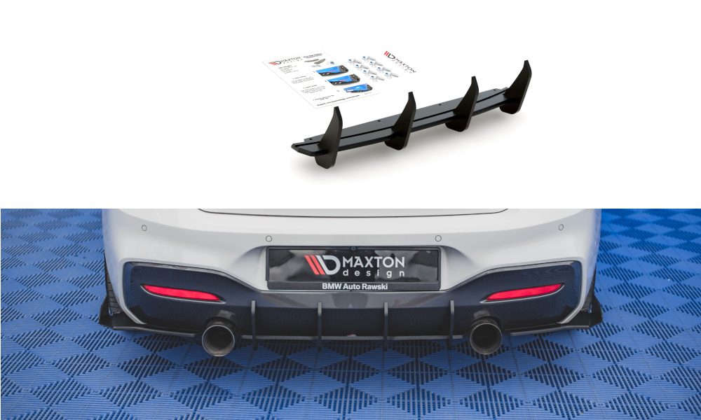 Image of Racing Durability Rear Diffuser V.3 BMW M140I - Black