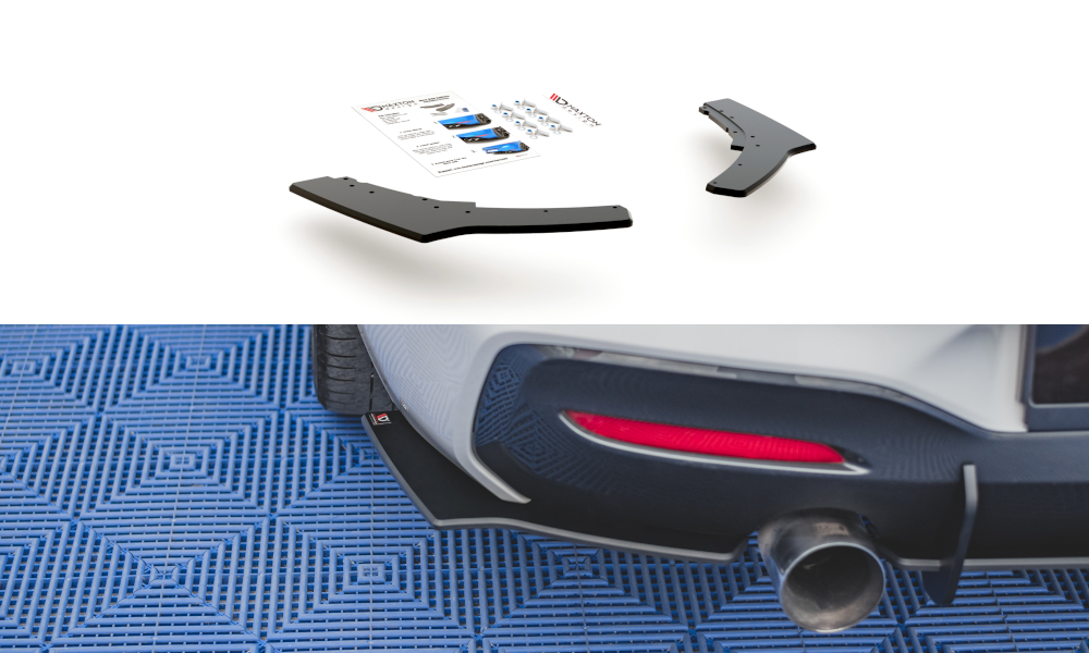 Image of Side Splitters V.2 For BMW 1 F20 M-Pack M140I -Red Line
