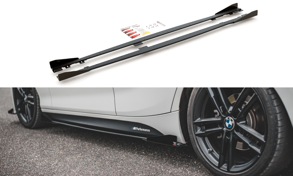 Image of Side Skirts Diff. V.2+Flaps BMW 1 F20 M135I/M140I/M-Pack-GB V2