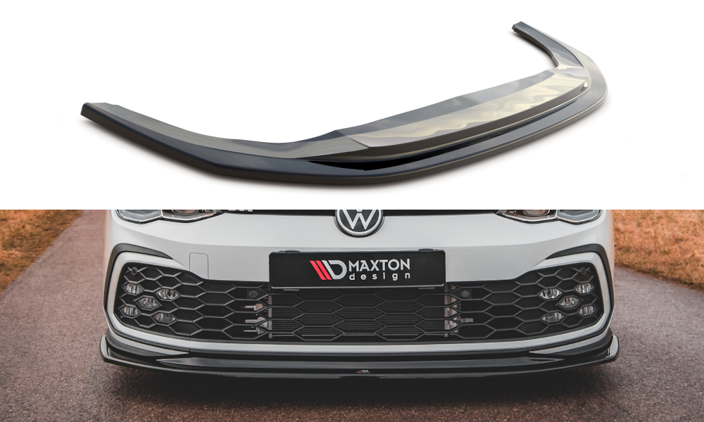 Image of Front Splitter V.5 Volkswagen Golf 8 GTi - Gloss Black
