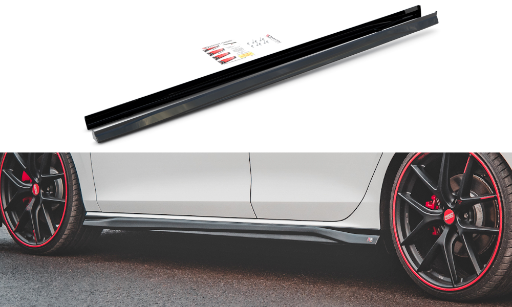 Side Skirts Diffusers V.3 Volkswagen Golf 8 GTi-GB