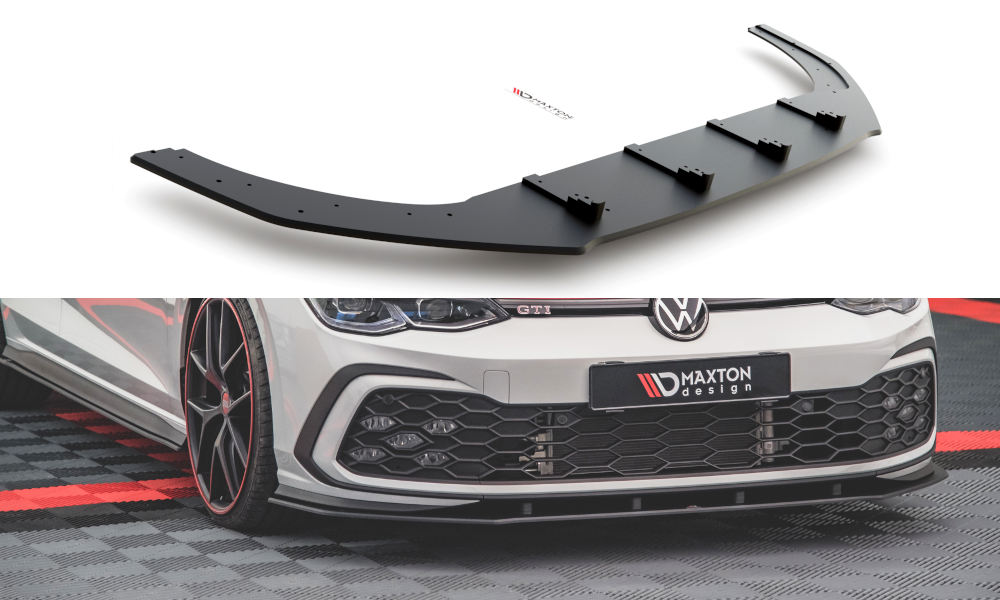 Image of Racing Durability Front Splitter Volkswagen Golf 8 GTi-Red L