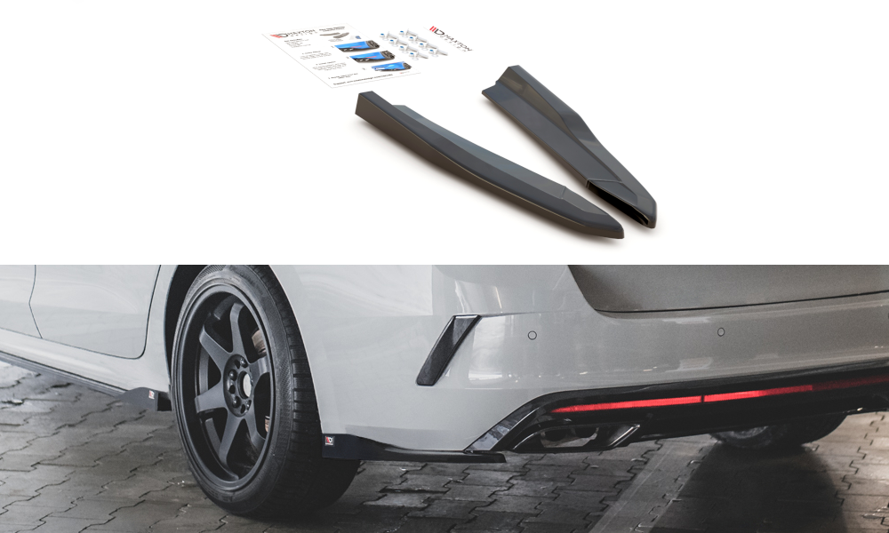 Image of Rear Side Splitters V.3 Skoda Octavia RS MK4 - Gloss Black