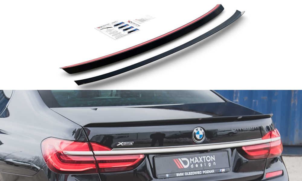 Image of Spoiler Cap For BMW 7 M-Pack G11 - Gloss Black
