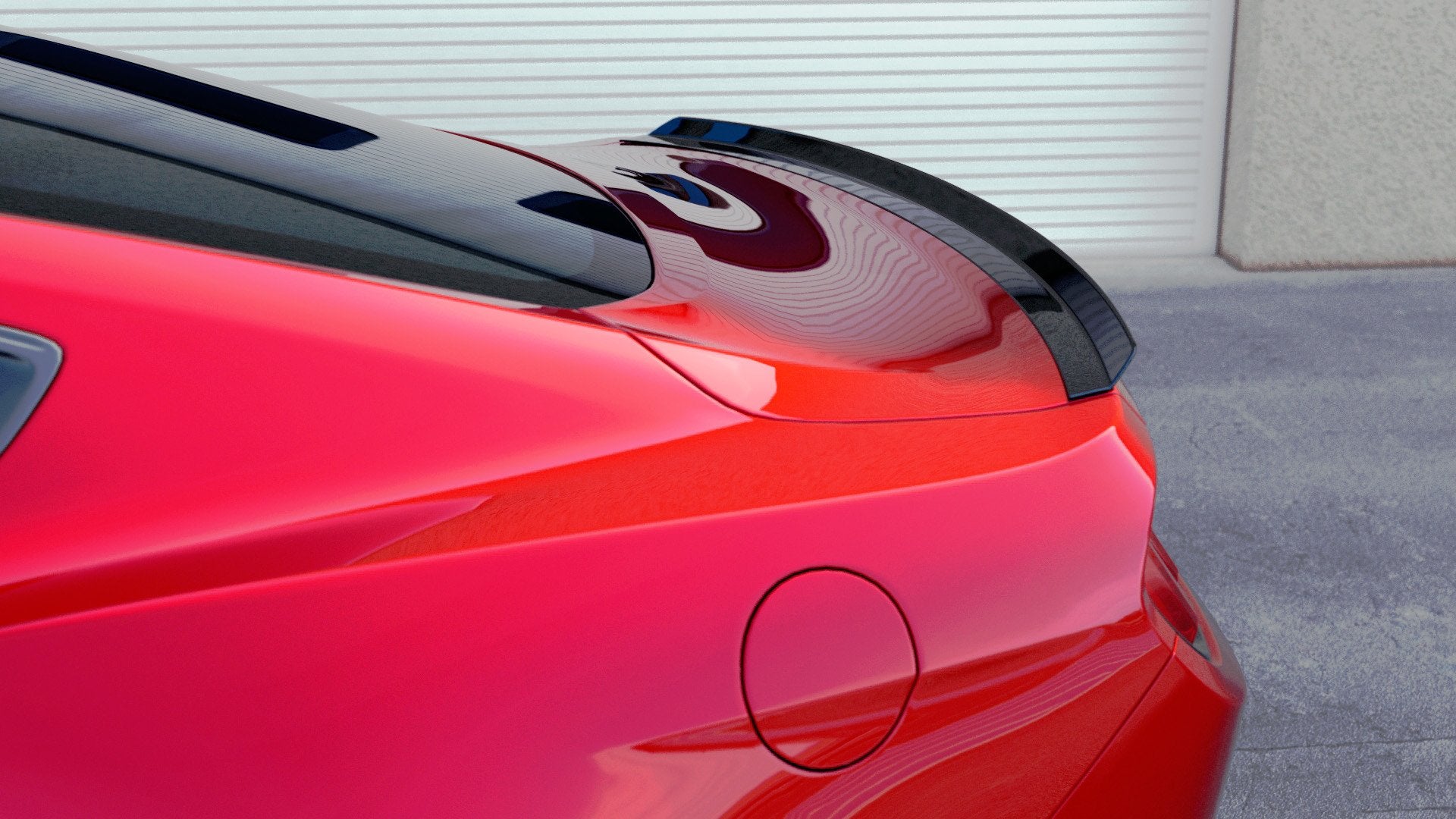 Image of Spoiler Cap Ford Mustang / Mustang GT MK6 - Gloss Black