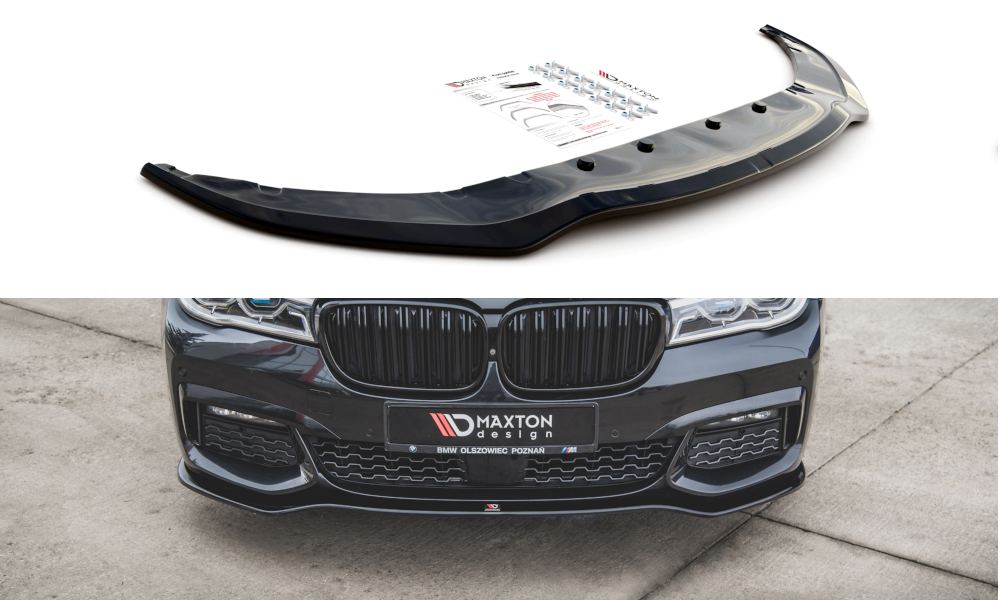 Image of Front Splitter V.1 For BMW 7 M-Pack G11 - Gloss Black