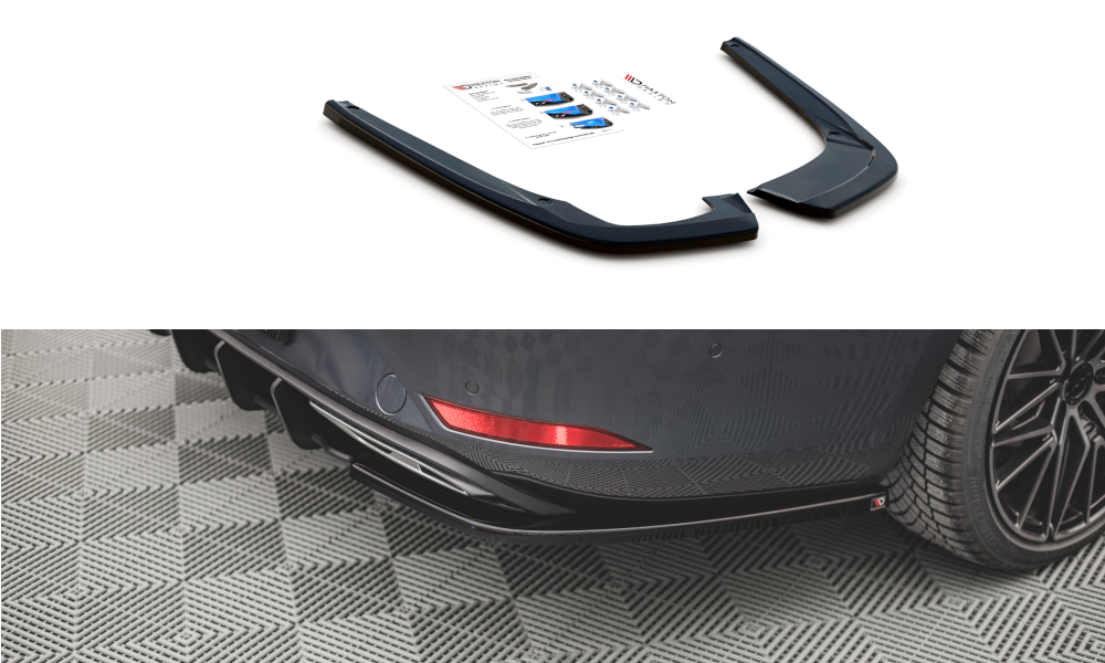 Image of Rear Side Splitters Seat Leon FR ST MK4 - Gloss Black