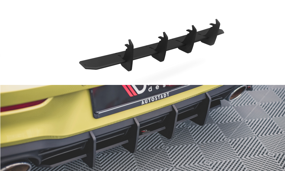 Image of Diffuser V.2 Volkswagen Golf 8 GTi Clubsport-Black