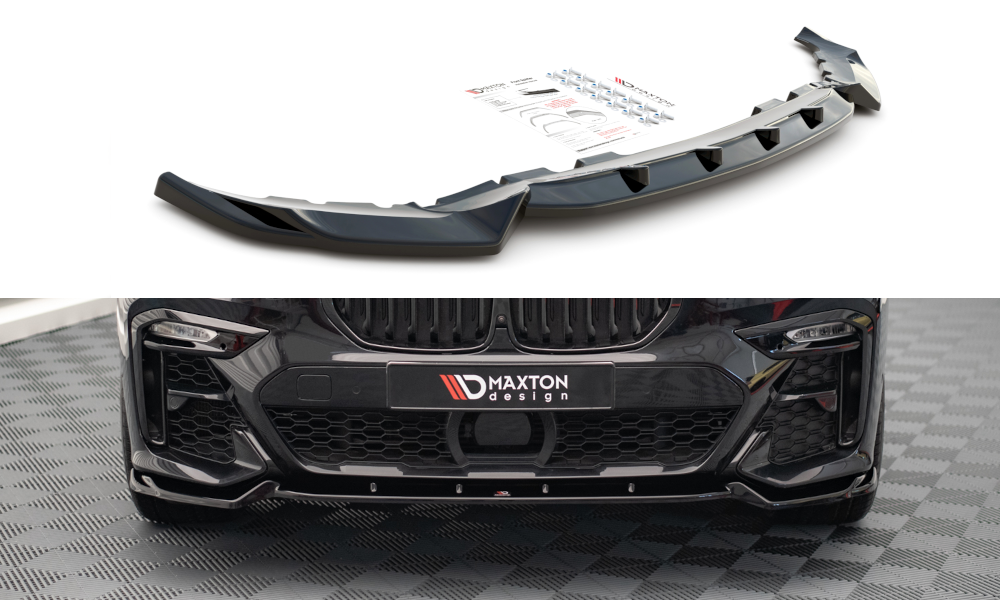 Image of Front Splitter V.2 BMW X7 M G07 - Gloss Black