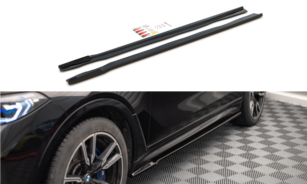 Image of Side Skirts Diffusers BMW X7 M G07 - Gloss Black