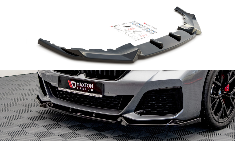 Image of Front Splitter V.1 BMW 5 G30 Facelift M-Pack - Gloss Black