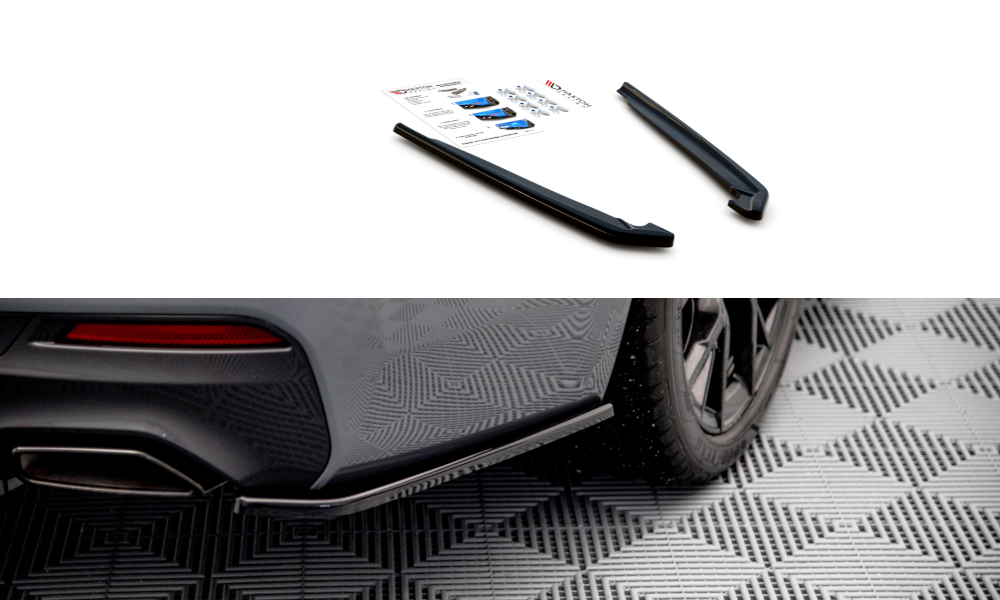 Image of Rear Side Splitters BMW 5 G30 Facelift M-Pack - Gloss Black