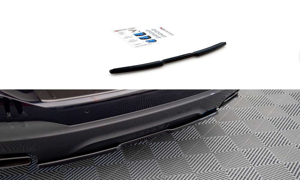 Image of Central Rear Splitter For BMW 6 GT G32 M-Pack - Gloss Black