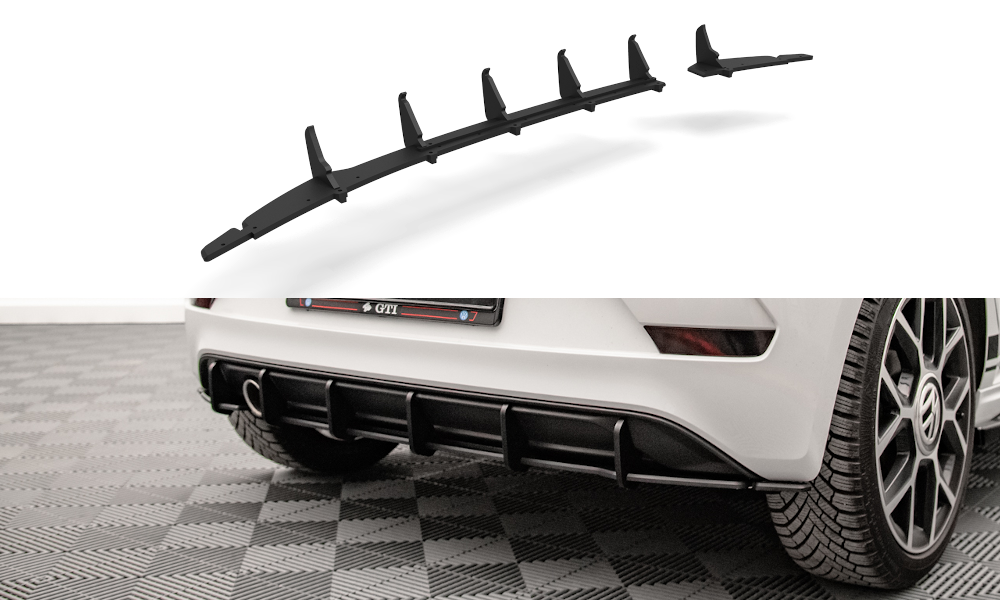 Image of Racing Durability Rear Diffuser Volkswagen Up GTi - Red Line
