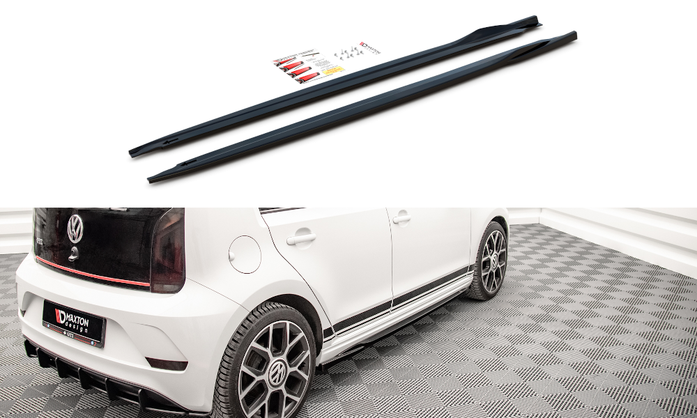 Image of Side Skirts Diffusers Volkswagen Up GTi - Gloss Black