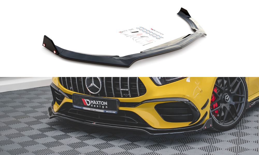 Image of Front Splitter + Flaps V.3 Mercedes-AMG A45 S - Not Primed V1