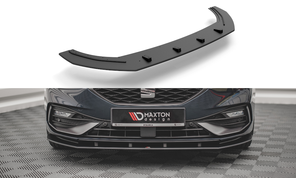 Image of Street Pro Front Splitter Seat Leon FR MK4 - Black