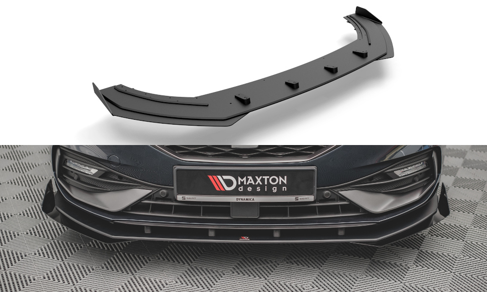 Image of Street Pro Front Splitter + Flaps Seat Leon FR MK4-GB V2