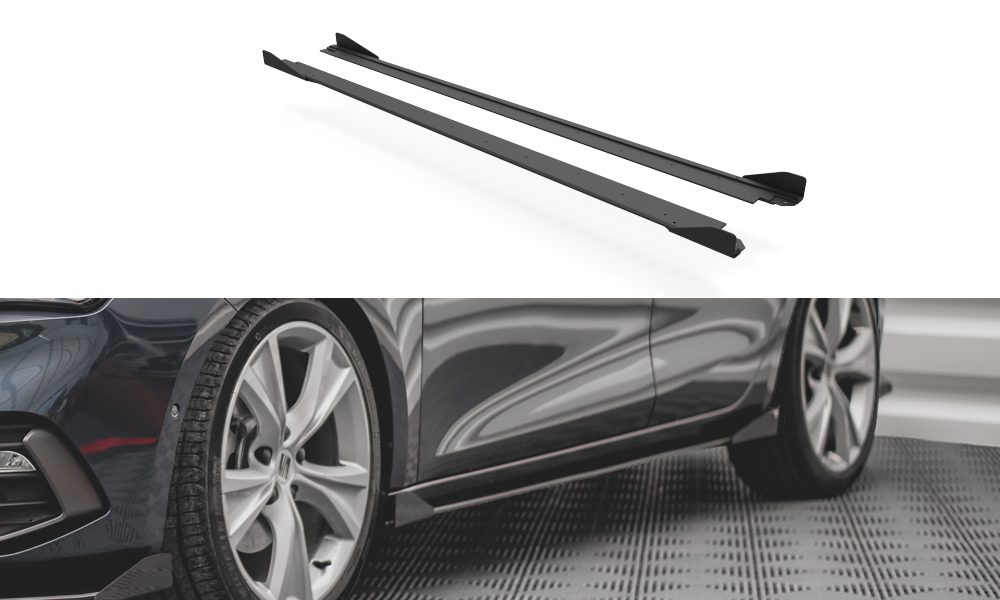 Image of Street Pro Side Skirts Diffusers + Flaps Seat Leon FR MK4-GB V1