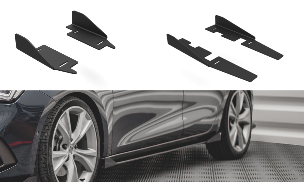 Image of Side Flaps Seat Leon Fr MK4 - Gloss Black