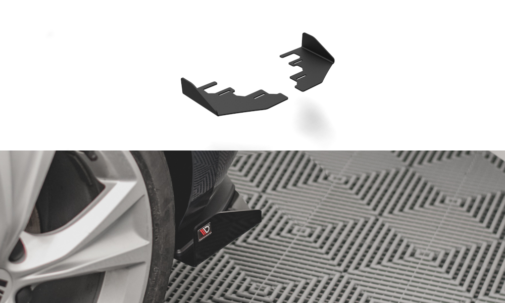 Image of Rear Side Flaps Seat Leon Fr Hatchback MK4 - Gloss Black
