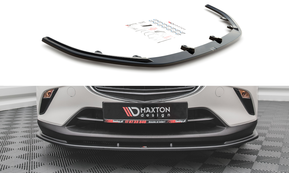Image of Front Splitter V.1 Mazda CX-3 - Gloss Black